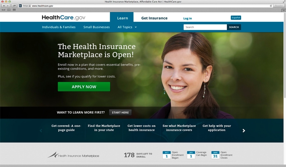 Healthcare.gov Website